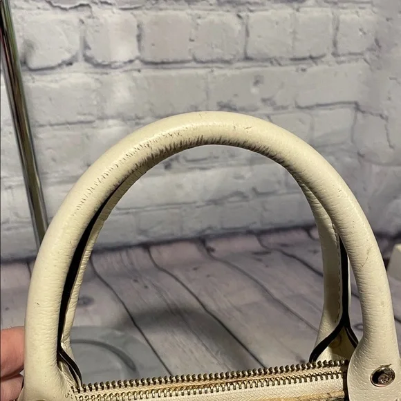 Kate Spade Cream & Yellow Lemon Satchel Handbag Designer Leather Shoulder Bag - Picture 10 of 10